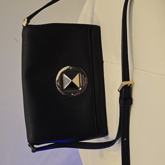 KATE Spade Small Black Purse Adjustable Crossbody Strap EUC Day Evening Flap - Picture 8 of 8